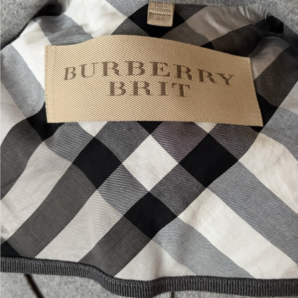 Burberry Gray and Black Coat